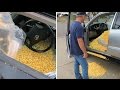 RUINED DAD'S CAR WITH 50 LBS OF POPCORN!