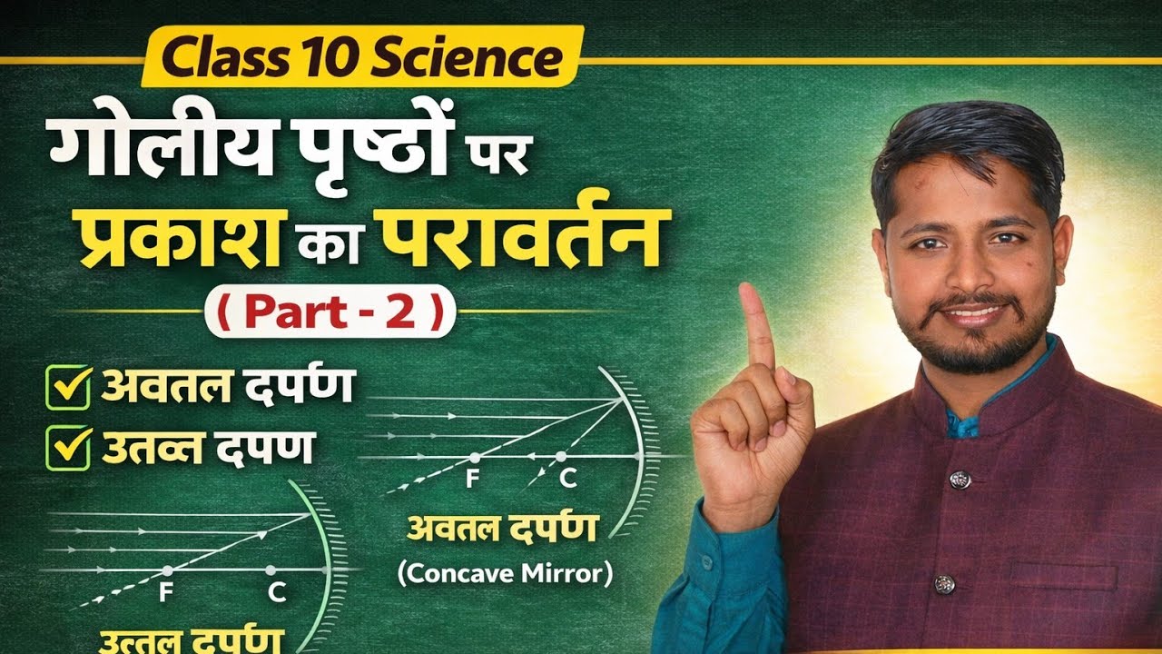 Class 10 Science | गोलीय पृष्ठों पर प्रकाश का परावर्तन (Part 2) | Spherical Mirror | By Abhishek Sir