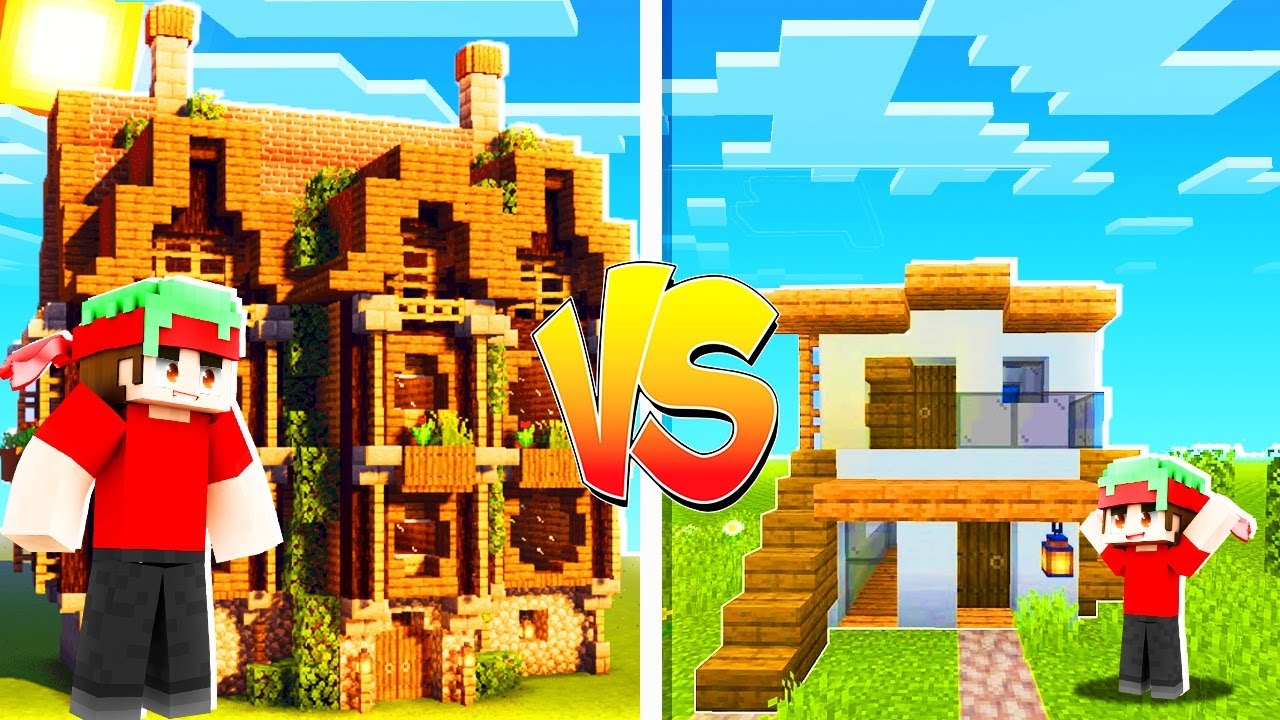 CASA di MIO FIGLIO CONTRO CASA DEL PADRE SU MINECRAFT!!🏡