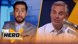 Nick Wright talks LeBron \& Lakers GM 2 win, Clippers struggles, Rodgers — Packers drama | THE HERD