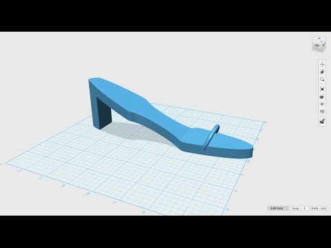 123D Design:  High Heel Shoe with The Intersect Tool