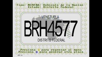 Sega Genesis/Mega Drive Placamaster 68k (generator of Venezuelan registration plates)