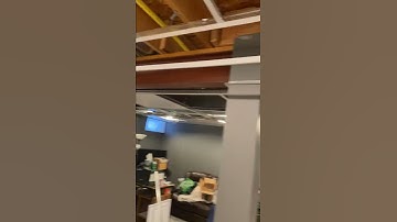 Attaching angle mold across the bottom for double drop suspended ceiling