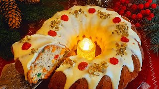 Как приготовить Рождественский Кекс с сухофруктами и орехами рецепт без выдержки
