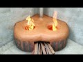 How to make a new wood stove _ Creative ideas from cement and clay