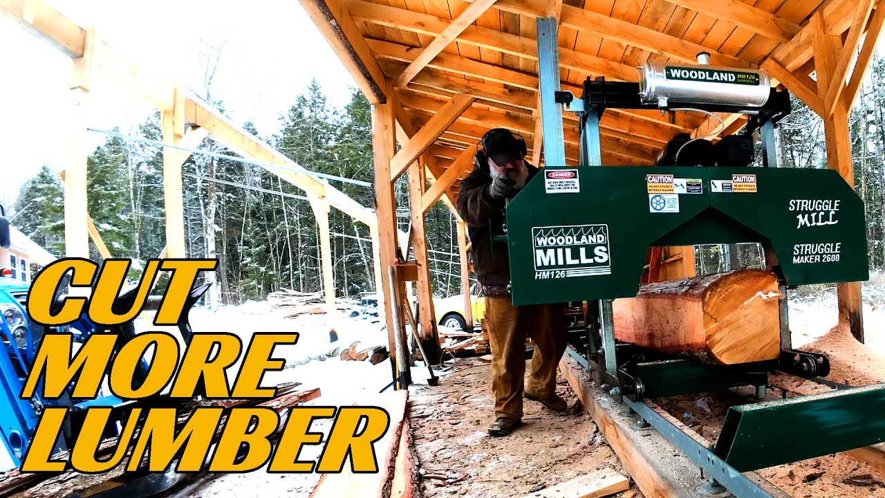 Cutting 2x6 for Rafters!  SawShed Expansion