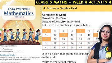 Class 5 Maths Bridge Program Course | Activity 4 for Week 4 | 5th Class NCERT New Maths Book