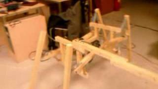 klann walker prototype, walking test 1