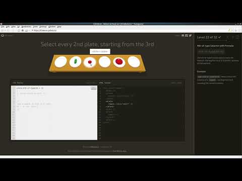 CSS Dinner 22 nth of type An + B selector