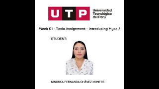 WEEK 01: INTRODUCING MYSELF |UTP|