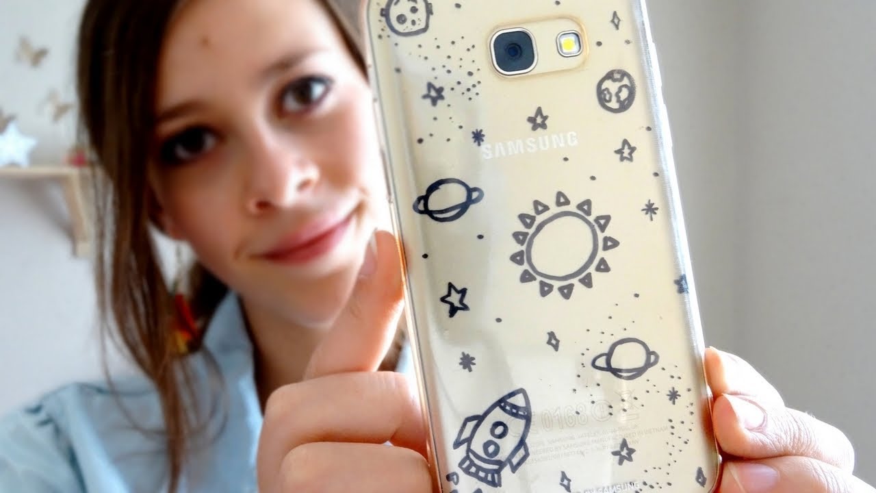 ⭐ ASMR : DIY coque de téléphone galaxie ☄🎇