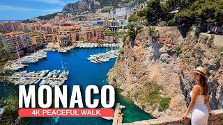 MONACO 4K Walking Tour 🇲🇨 Too Beautiful to Be Real? | Old Town &amp; Palace Above Monte Carlo