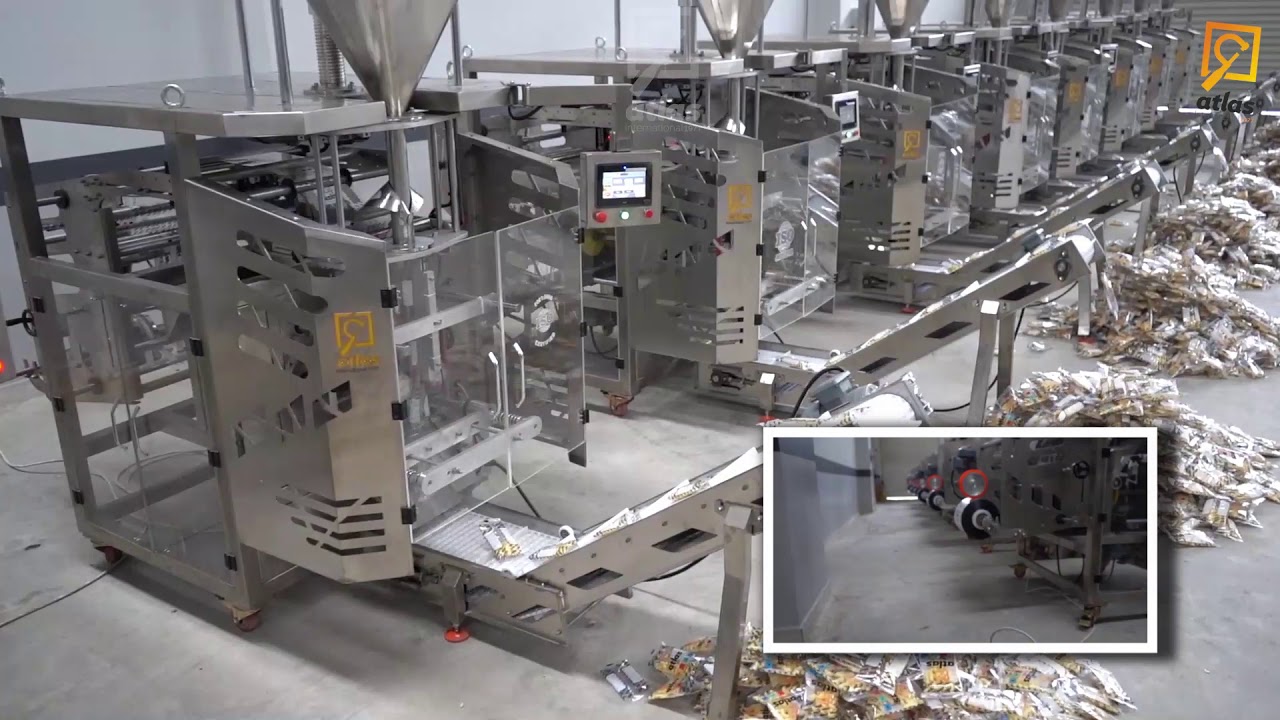 Volumetric packaging lines - The biggest in the Turkish industry - Filling and packaging corn chips.