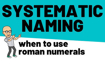 Chemical Formula & Systematic Names (see edit in comments)