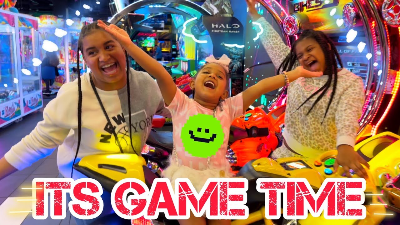 At The Game Room With My Sisters Playing Games