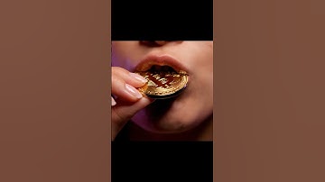 ASMR Ultra Close-Up: Eating a Bitcoin Like Chocolate in 8K | The Sound of Digital Luxury
