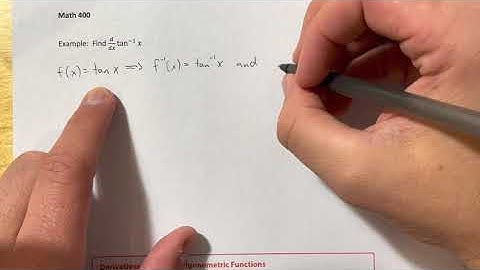 3.6 - Derivatives of Logarithmic and Inverse Trigonometric Functions (Part 3)