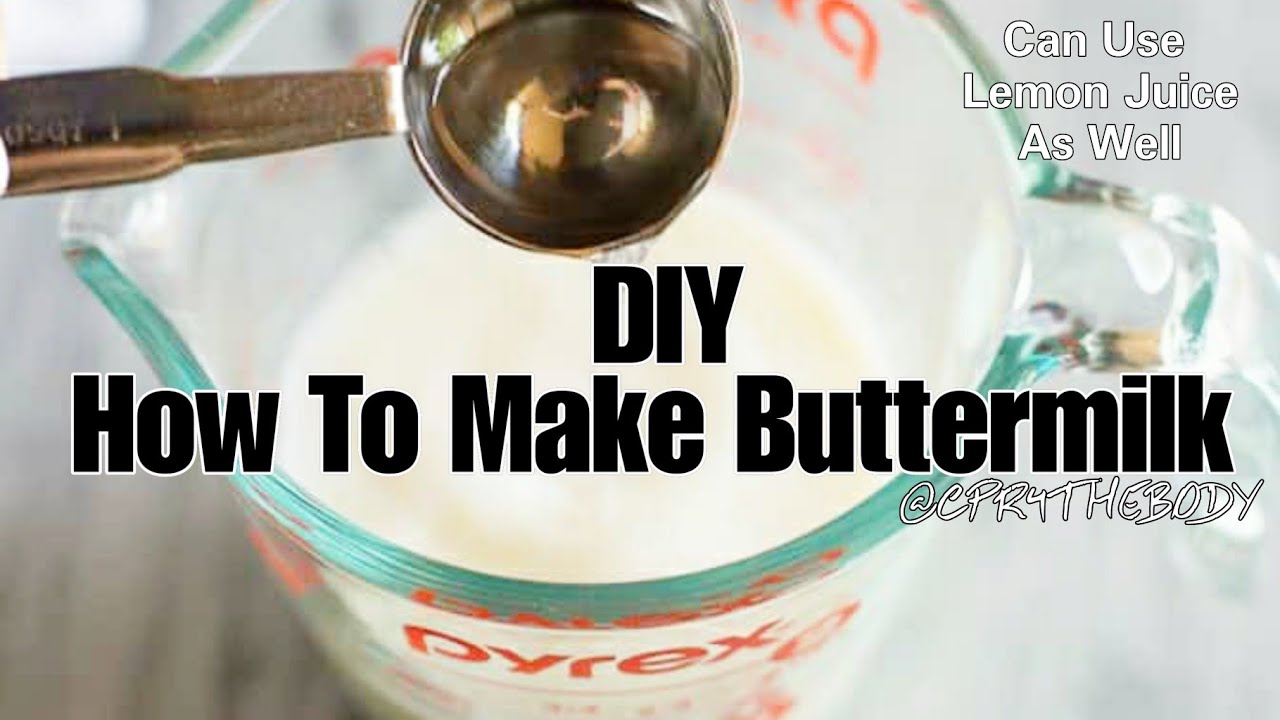 DIY How To Make Buttermilk With Almond Milk - YouTube