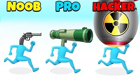 NOOB vs PRO vs HACKER | gun head run