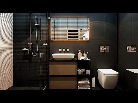 Dark Shade Bathroom Design Ideas 2020, Black Bathroom Tiles Design
