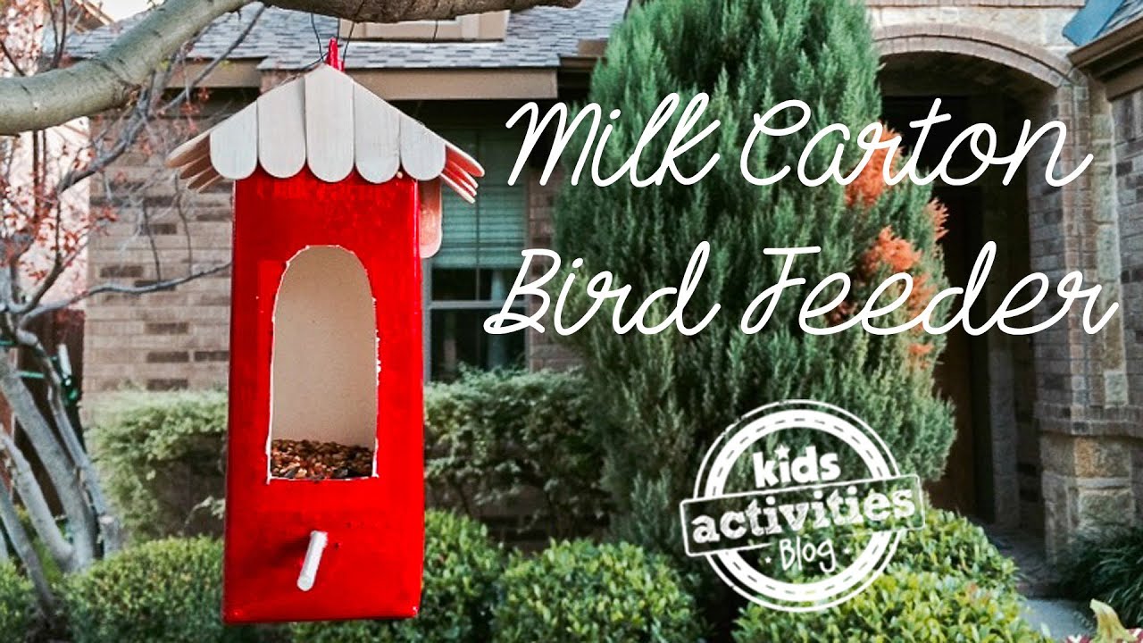 Milk Carton Bird Feeder - YouTube