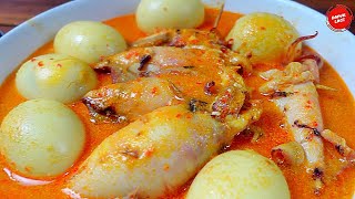 NO NEED TO BUY OUTSIDE!!! Squid Curry Stuffed with Tofu and Eggs, the Most Delicious Padang Warun...