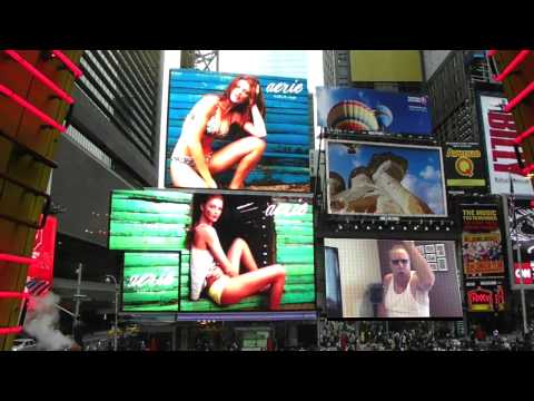 Tony Gaga on the Jumbotron... Times Square NYC.