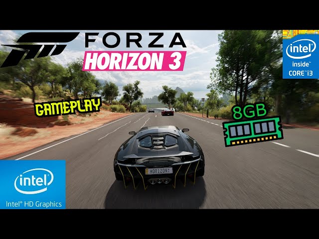 Forza Horizon 3 Gameplay on i3 5005U, 8Gb Ram, Intel HD Graphics 5500 