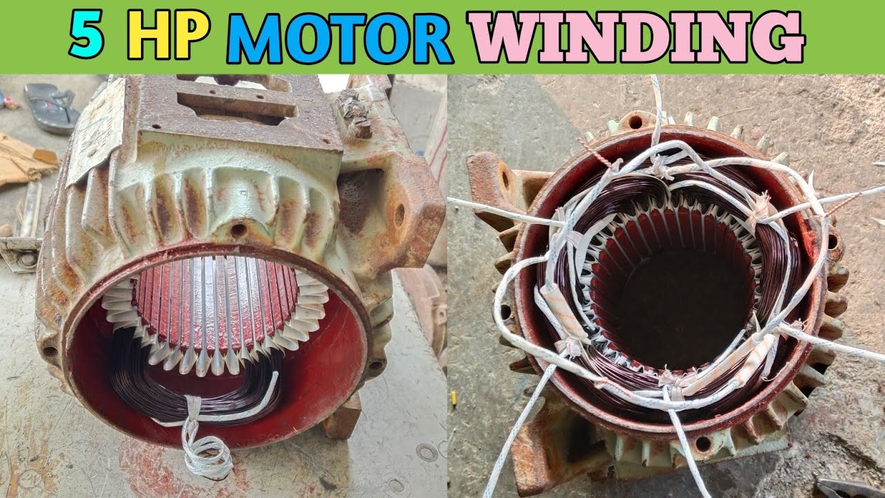 5 hp motor winding l 3 phase motor rewinding l 5 एचपी मोटर फुल वाइंडिंग 3 फेज gs electrical