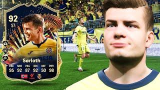 92 TOTS SBC Sorloth is the budget DROGBA & HAALAND?! 😱 FC 24 Player Review