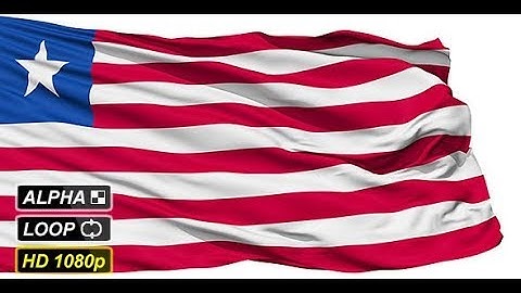 Isolated Waving National Flag Of Liberia | Motion Graphics - Videohive template