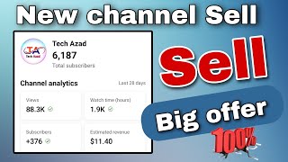 Tech youtube channel sell | youtube channel sell and buy | sell youtube channel | 6k subscribers