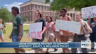 UNCW students protest to support diversity, equity and inclusion policy