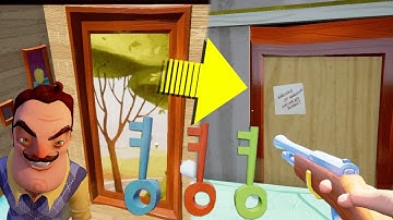 ALL KEYS FOUND & SECRET PAINTING DOOR! | Hello Neighbor Alpha 4 Secrets