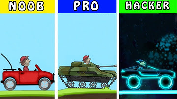 NOOB VS PRO VS HACKER - HILL CLIMB RACING