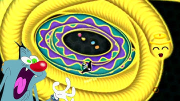 OGGY and Jack Killing Stoped Snake / Wormate.io / biggest worm WORMATE IO