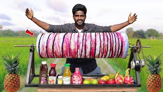 Making ROLLER ICE Cream Machine.! | with Fruits 2 minits- ல ஐஸ் கிரீம்..! 💯 | Roller Ice Cream screenshot 5