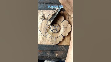 Carve flowers with a V- chisel#wood carving for beginner ,How to wood carving #handmade #tutorial