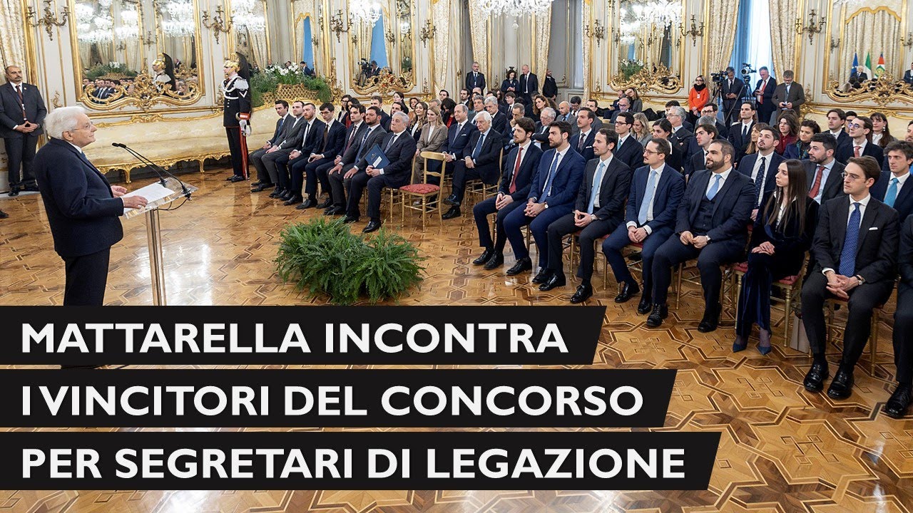 Mattarella incontra i vincitori del concorso per Segretari di Legazione – Corso “Tosca Barucco”
