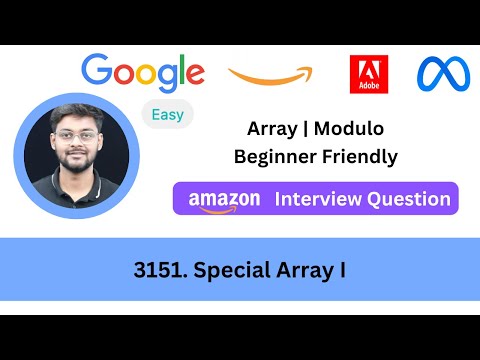 LeetCode 3151 Special Array I | Modulo | Easy |  Asked in Amazon