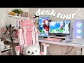 my aesthetic desk tour 2022 ☆ | gaming, streaming, work from home + links