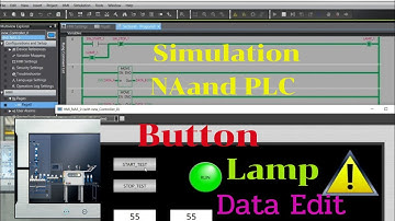 การใช้งาน HMI NA คำสั่งพื้นฐาน Button Lamp Data Edit สามารถ Simulation Sysmac Studio #omron