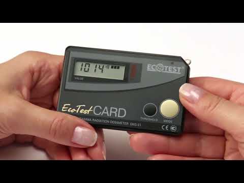EcotestCARD Дозиметр гамма-випромінення індивідуальний ДКГ-21 раідометр ДКГ21 Екотест, видео 1