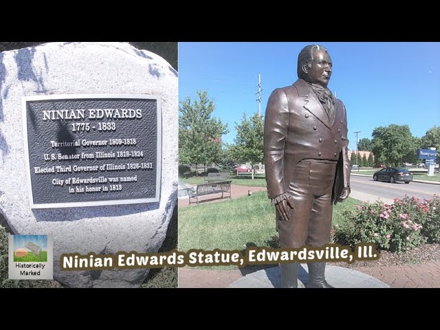 Governor Ninian Edwards Statue in City Plaza