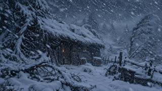Blizzard sounds for deep sleep | Howling wind, blowing snow & the freezing air of a winter night