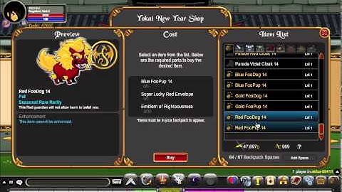 Aqw: Yokai new year shop 2014
