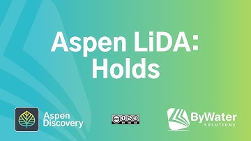 Aspen LiDA:  Holds