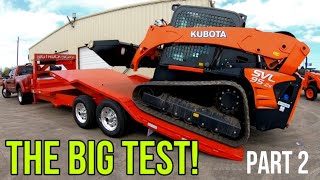 Testing my new Tilt Deck Trailer from Texas Pride Trailers with EWALD Kubota! Part 2 of 2