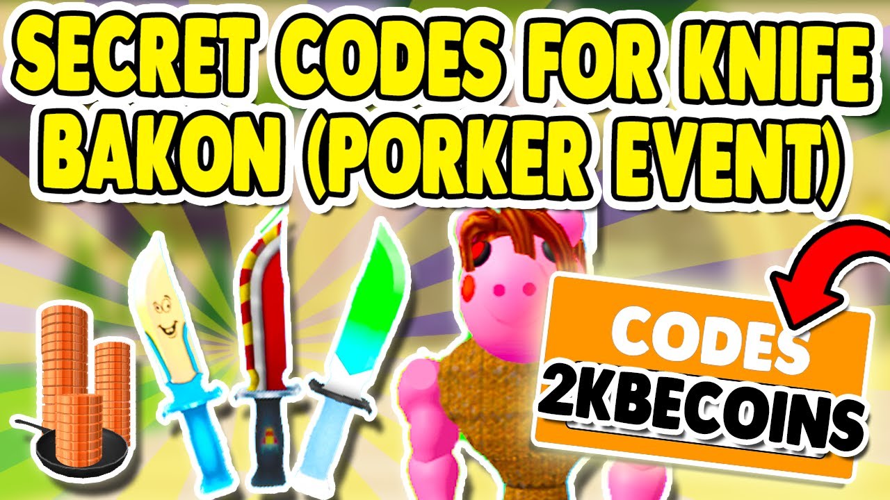 2 New Roblox Bakon Codes For Knife Skins Bakon Roblox Porker