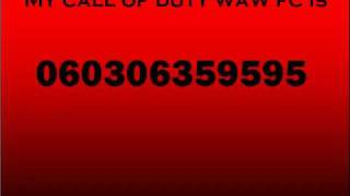 cod 5 fc code and wii console number